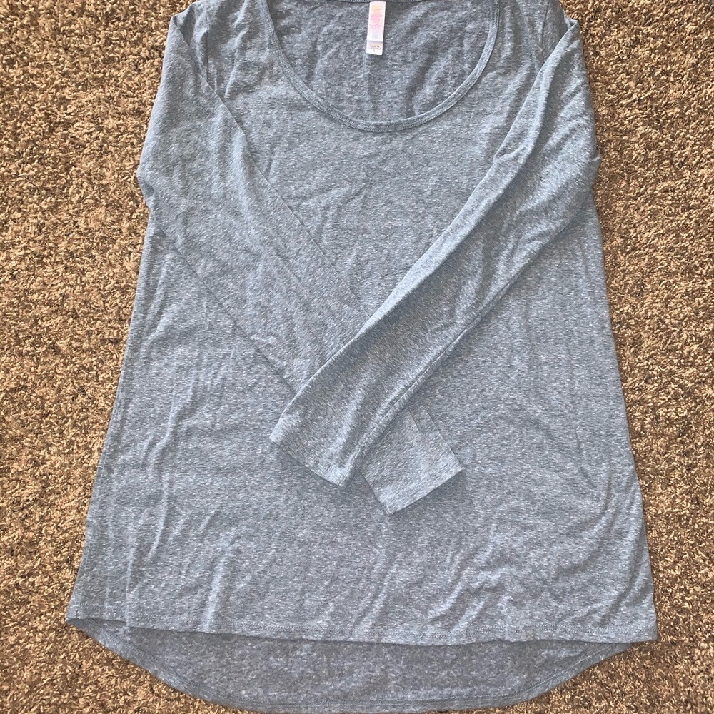 LuLaRoe Long Sleeve Blue Top
